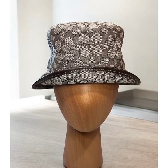 NWOT Coach C4043 Signature Jacquard Bucket Hat Size O/S - Picture 4 of 7